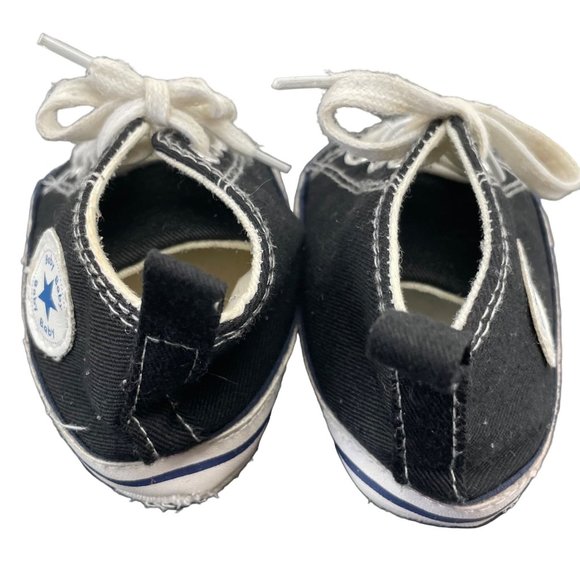 Baby Baby Boy's Size 2 Black & White Lace-Up Sneakers - Picture 2 of 7